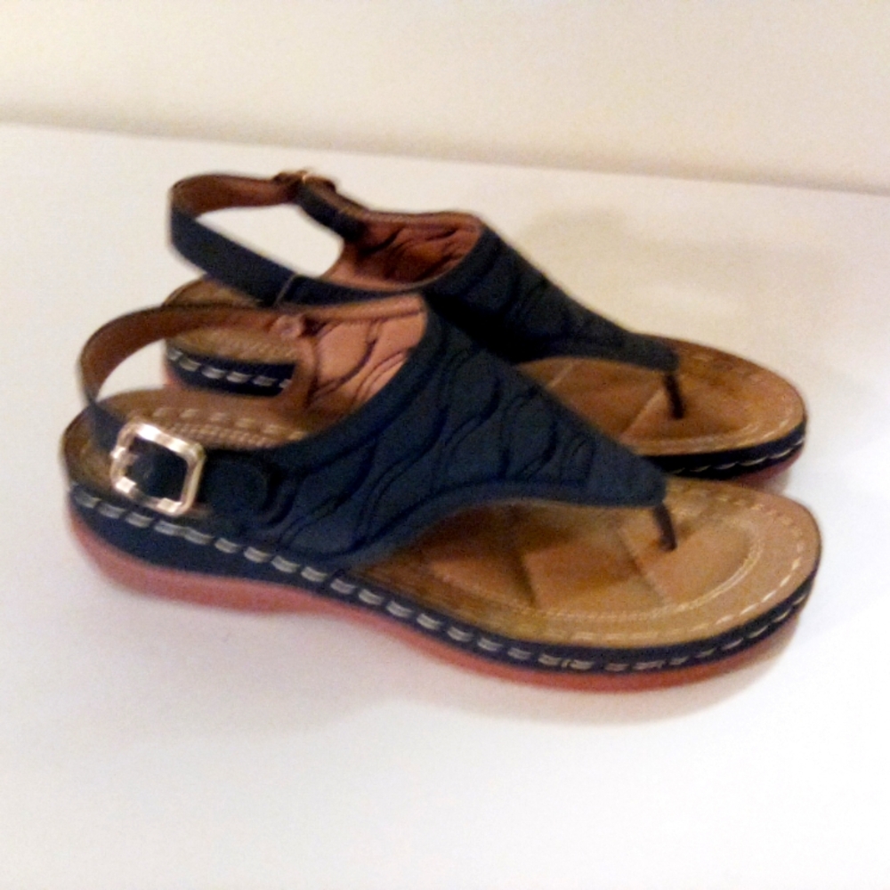 Chic Black and Brown Sandals